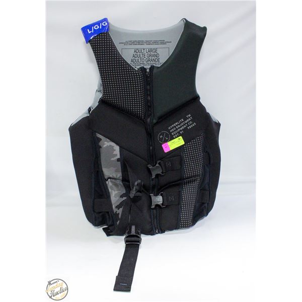 NEW HYPERLITE ADULT LARGE PFD LIFE JACKET