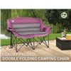 Image 1 : NEW PURPLE LUXURY PADDED DOUBLE FOLDING CAMP CHAIR