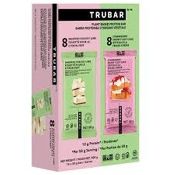NEW 10 X 50G TRUBAR PLANT BASED PROTEIN BARS