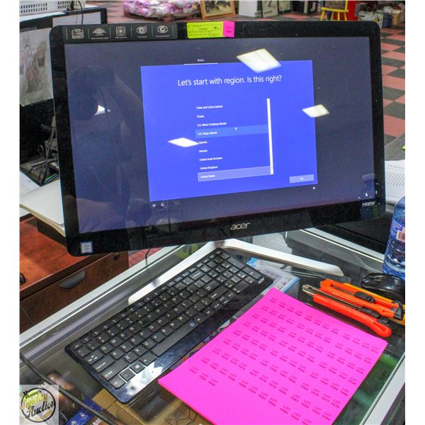ACER ALL IN ONE i5 7th GEN COMPUTER WKEY/BOARD/MOUSE