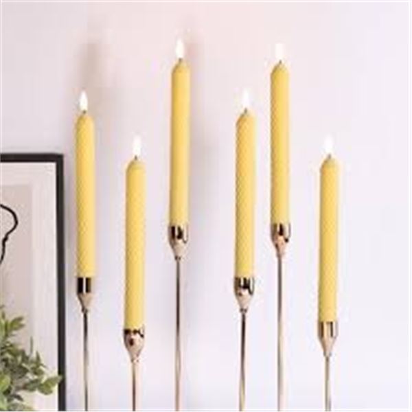 BRAND NEW 6PK EYWAMAGE YELLOW HONEYCOMB CANDLES