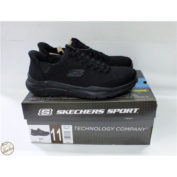 SKECHERS SPORT MEMORY FOAM SIZE 11 BLACK SHOES