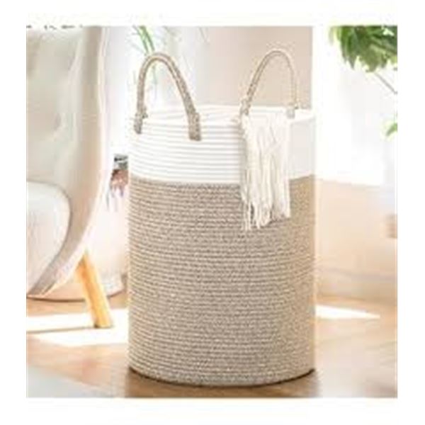 NEW MAXONA ROUND LAUNDRY BASKET 15"