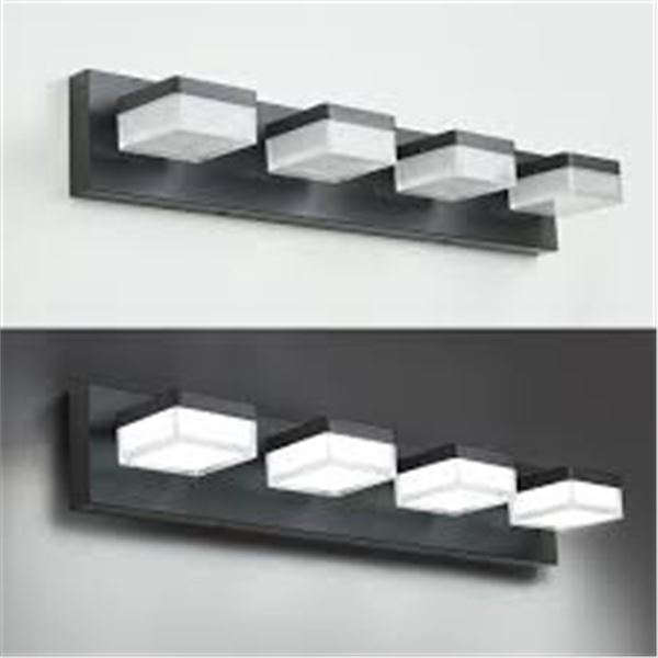 BRAND NEW SOLFART 4-LIGHT LED BLACK VANITY LIGHT