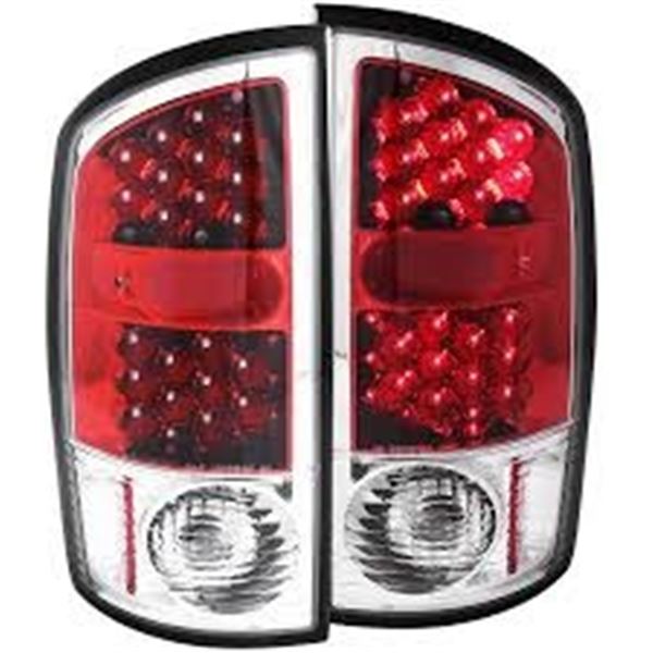 NEW W BOX ANZO DODGE RAM RED/CLEAR LED TAIL LIGHT