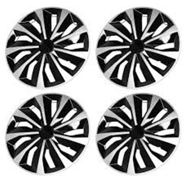 BRAND NEW 4PCS 17" SILVER FULL COVER WHEEL HUB