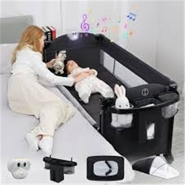 NEW BEDSIDE CRIB 5-IN-1 BABY BASSINET BEDSIDE SLEE
