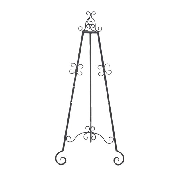 NEW DECO 79 METAL SCROLL ADJUSTABLE STAND EASEL