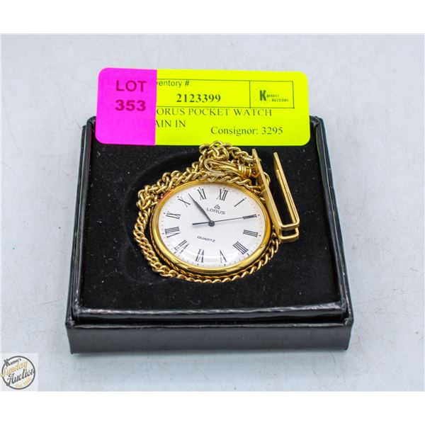 ESTATE LORUS POCKET WATCH WITH CHAIN IN