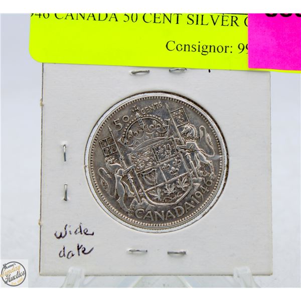 1946 CANADA 50 CENT SILVER COIN