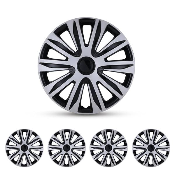 BRAND NEW 4PCS 17" SILVERTONE UNIVERSAL RIM COVERS