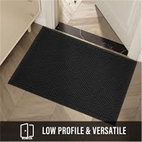 NEW HIYARD DURABLE FRONT DOOR MAT BLACK 47 X 32"