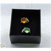 Image 1 : BOX W/ 2 STERLING SILVER RINGS, SIZES 5 EACH