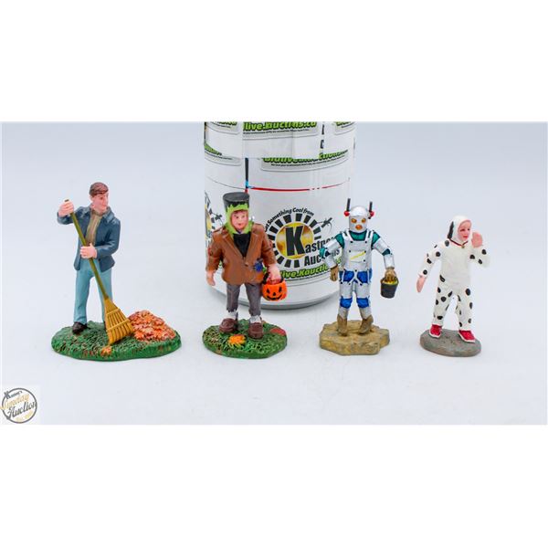 LEMAX SPOOKY TOWN LOT OF 4 COSTUMED FIGURINES