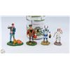 Image 1 : LEMAX SPOOKY TOWN LOT OF 4 COSTUMED FIGURINES