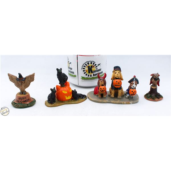 LEMAX SPOOKY TOWN LOT OF 4 ANIMAL FIGURINES