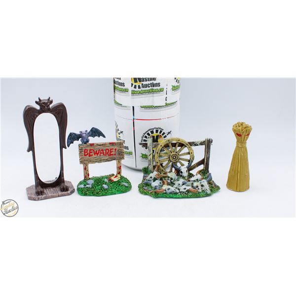 LEMAX SPOOKY TOWN LOT OF 4 ACCESSORIES