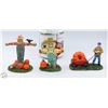Image 1 : LEMAX SPOOKY TOWN LOT OF 3 FIGURINES W/ PUMKINS