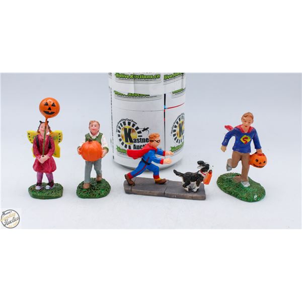 LEMAX SPOOKY TOWN LOT OF 4 COSTUMED FIGURINES
