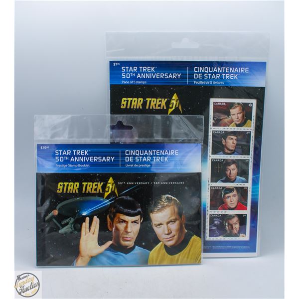 OVER $27 FACE VALUE CANADA MNH STAR TREK STAMPS