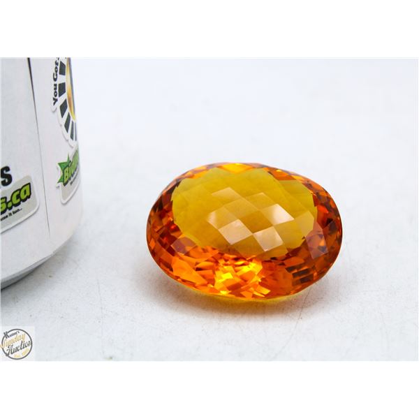123.02 CTS NATURAL CITRINE GEMSTONE, COA $7,260.00