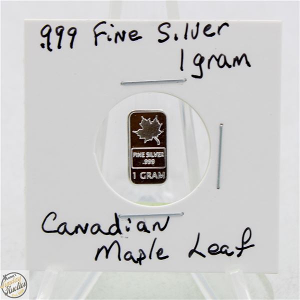#3479-CANADIAN .999 FINE SILVER 1 GRAM WITH