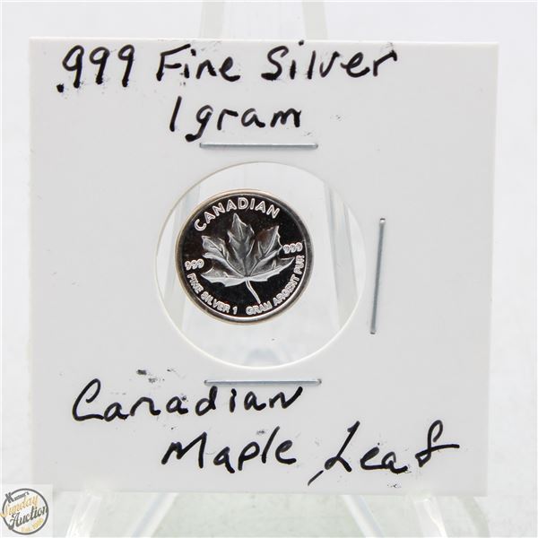 #3478-CANADIAN .999 FINE SILVER 1 GRAM WITH