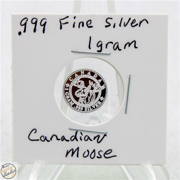 #3480- CANADIAN .999 FINE SILVER 1 GRAM TOKEN