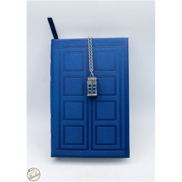 DOCTOR WHO NEW TARDIS NOTEBOOK + NECKLACE