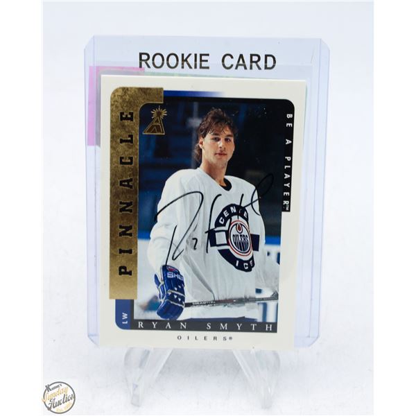 OILERS' RYAN SMYTH SIGNED ROOKIE HOCKEY