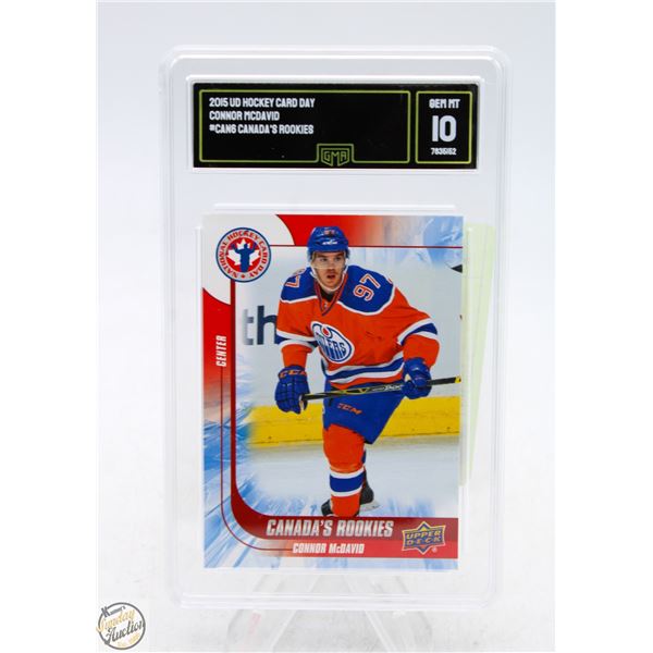 OILERS' CONNOR MCDAVID GRADED 10 ROOKIE