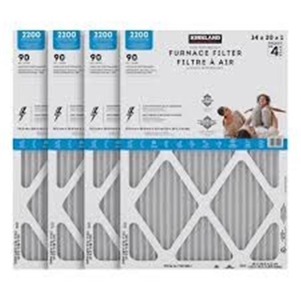 NEW 4PK KIRKLAND SIGNATURE FURNACE FILTER 2200