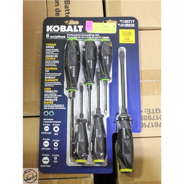 NEW KOBALT 6PC DIAMOND COATED TIP SCREWDRIVER SET