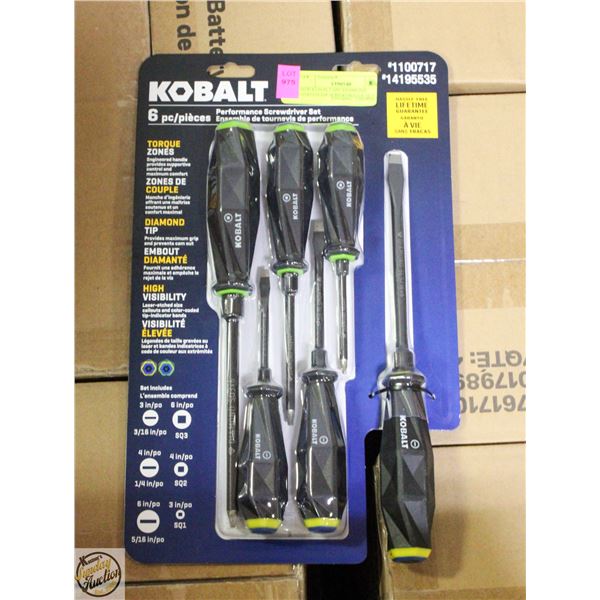 NEW KOBALT 6PC DIAMOND COATED TIP SCREWDRIVER SET
