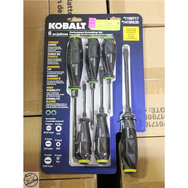 NEW KOBALT 6PC DIAMOND COATED TIP SCREWDRIVER SET