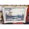 Image 1 : PAINTING LAKE + MOUNTIAN T.LOOKSONER FRAMED 39X31"