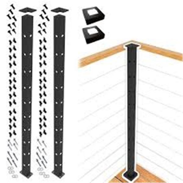 BRAND NEW CR FENCE & RAIL CABLE RAILING POST SET