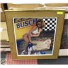 Image 1 : BUSCH BEER RUNNING WITH THE BIG BOYS FRAMED 31X27"