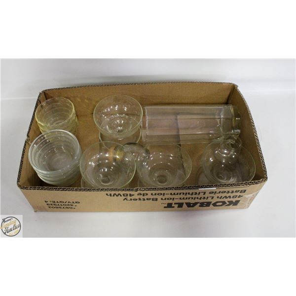 LOT OF ANCHOR HOCKING AND FIREKING GLASSWARE