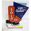 Image 1 : SAN RAFAEL SOLD HERE DISPLAY LIGHTS UP 14" X 8"