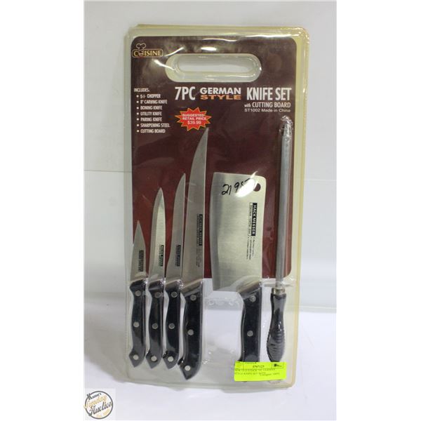 NEW OLD STOCK 7PC GERMAN STYLE KNIFE SET WITH