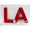 Image 1 : 2 LARGE RED WALL LETTERS