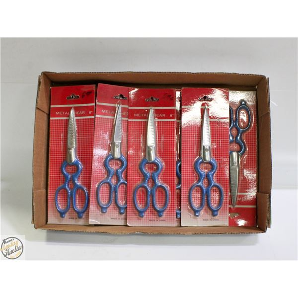 FLAT OF NEW OLD STOCK 8" METAL SHEARS