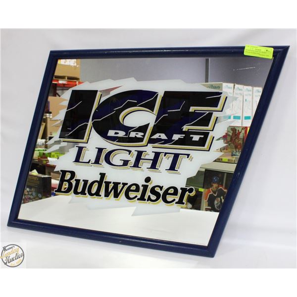 BUDWEISER LIGHT ICE DRAFT MINOR FRAMED 1991