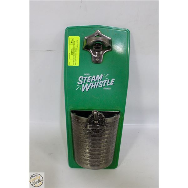 VINTAGE STEAM WHISTLE BEER BOTTLE OPENER WITH