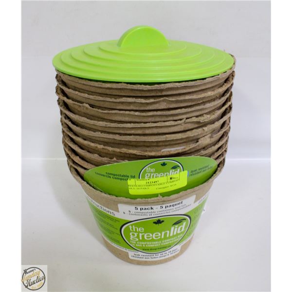 GREENLID COMPOSTABLE COMPOST PAILS /10 PAILS