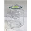 Image 1 : LARGE STORE DISPLAY GLASS PEANUT JAR LIDDED