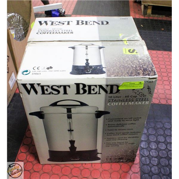WESTBEND 10L 60 CUP STAINLESS STEEL COFFEEMAKER