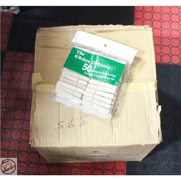 CASE OF WOODEN CLOTHES PINS