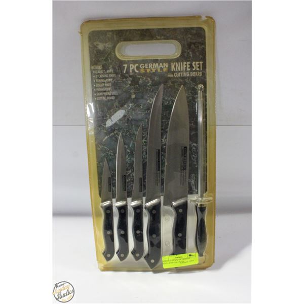 NEW OLD STOCK 7PC GERMAN STYLE KNIFE SET WITH